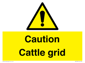 Caution Cattle grid